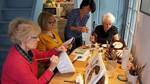 Séance de cours à l'Atelier de la Porcelaine
