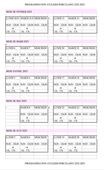 planning fev à juin